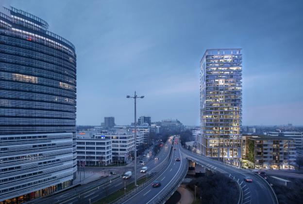 UNStudio wins contest for mixed-use tower in Dusseldorf