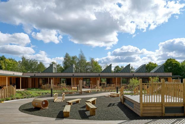 Natural net zero nursery completes for Staffordshire University
